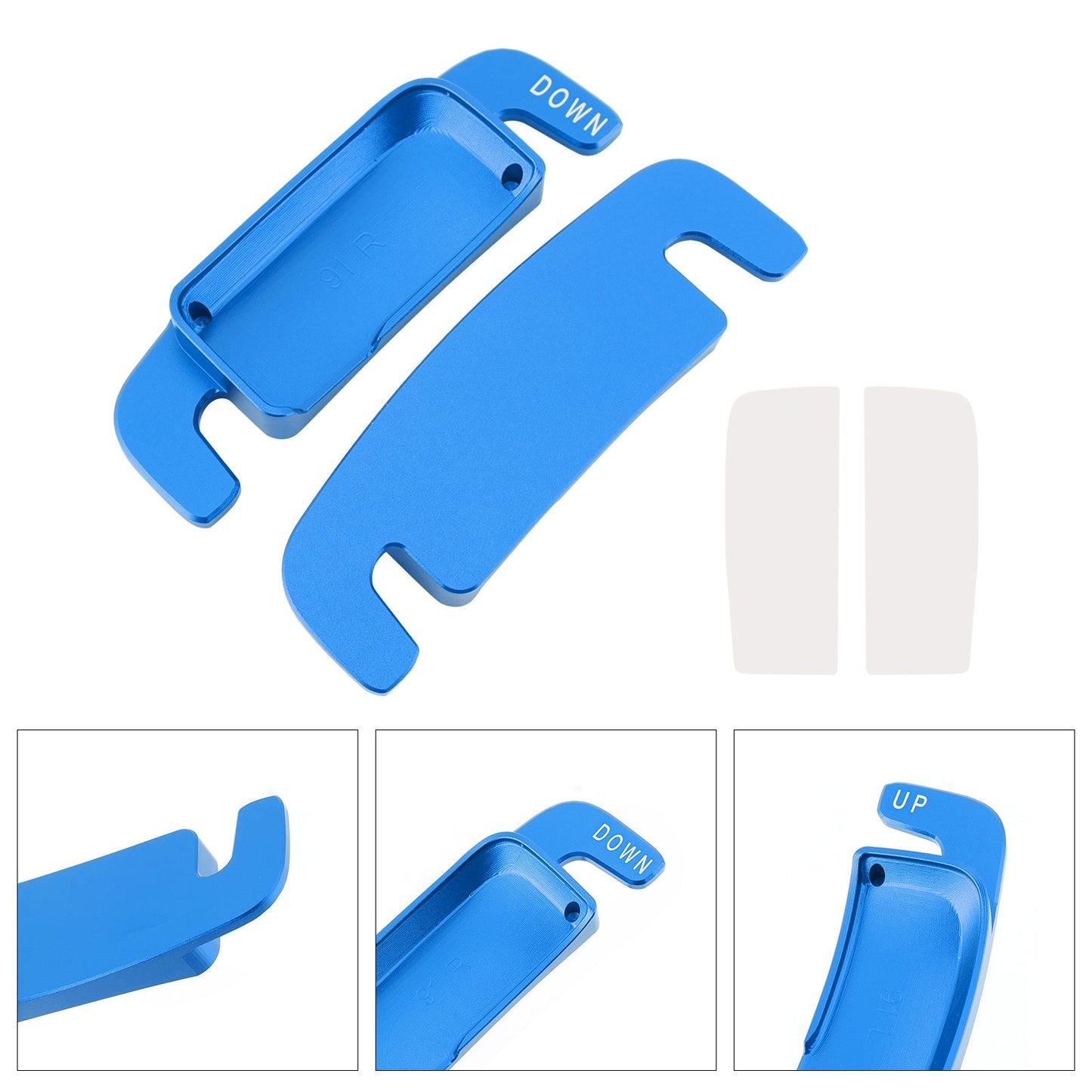 Aluminium Blue Steering Wheel Paddle Shifter Extension For Benz A C GLE 2022+
