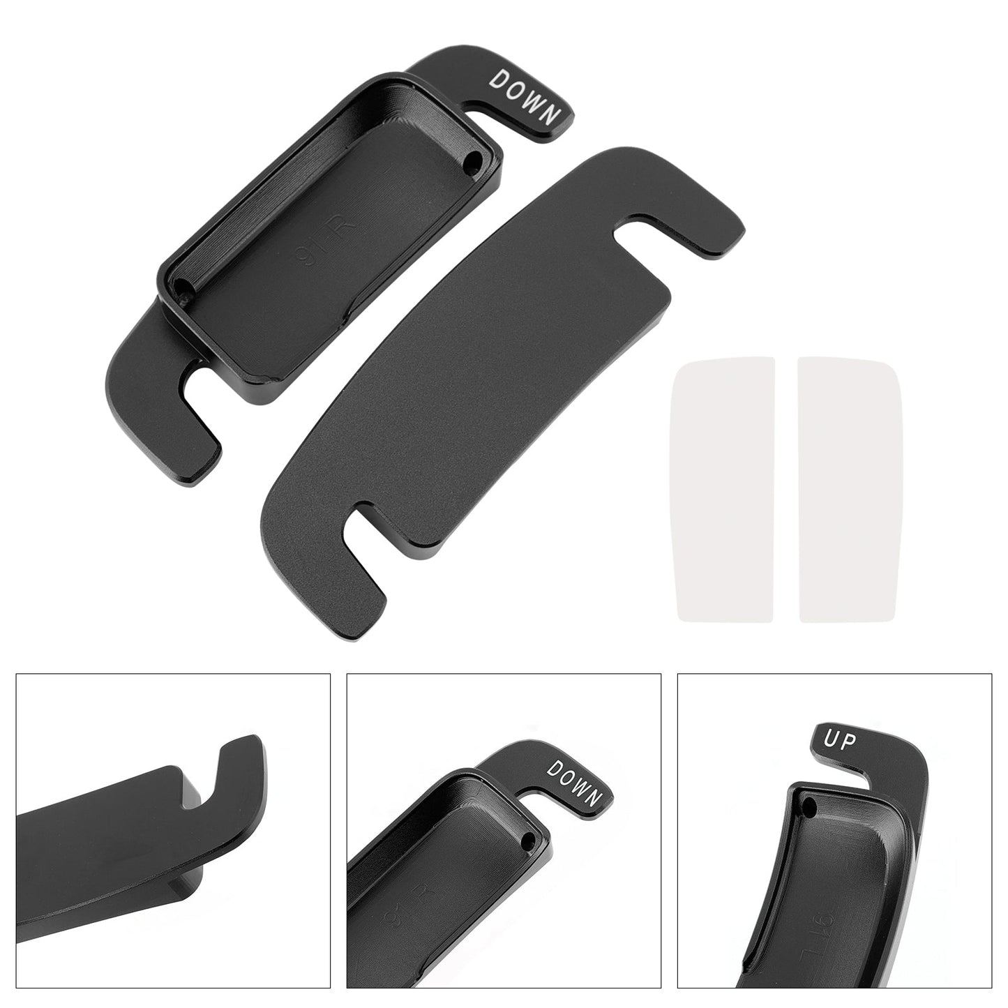 Aluminium Black Steering Wheel Paddle Shifter Extension For Benz A C GLE 2022+