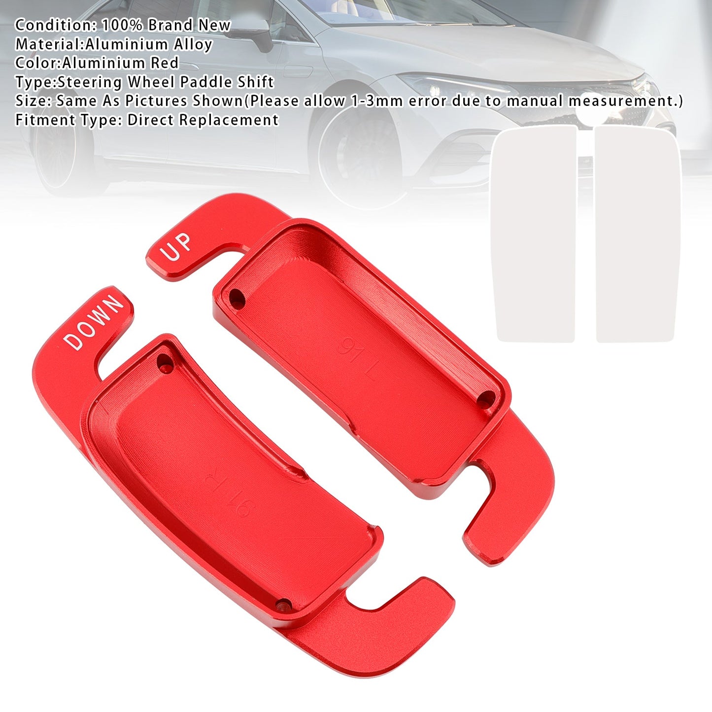 Aluminium Red Steering Wheel Paddle Shifter Extension For Benz A C GLE 2022+