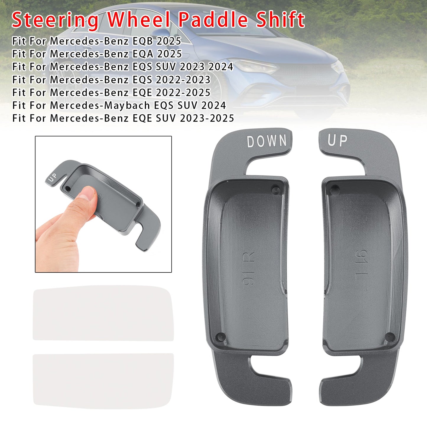 Aluminium Grey Steering Wheel Paddle Shifter Extension For Benz A C GLE 2022+