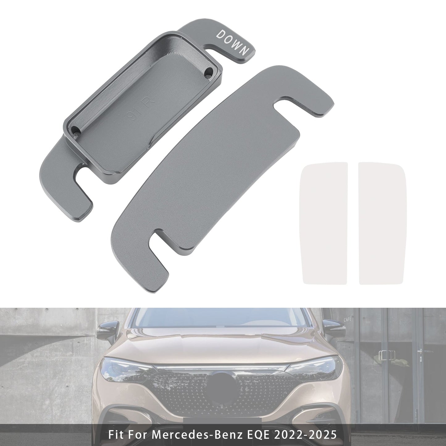 Aluminium Grey Steering Wheel Paddle Shifter Extension For Benz A C GLE 2022+