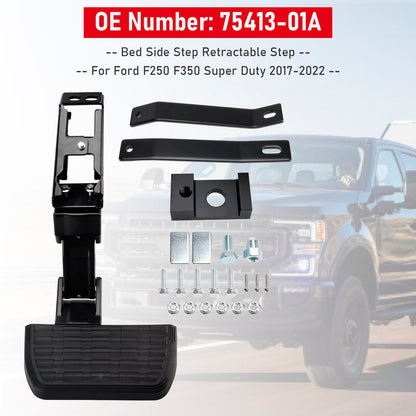 Bed Side Step Retractable Step 75413-01A For Ford F250 F350 Super Duty 2017-2022
