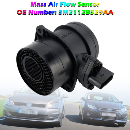 Mass Air Flow Sensor 3M2112B529AA For Ford VW Golf Audi A3 A4 Leon Octavia TDI
