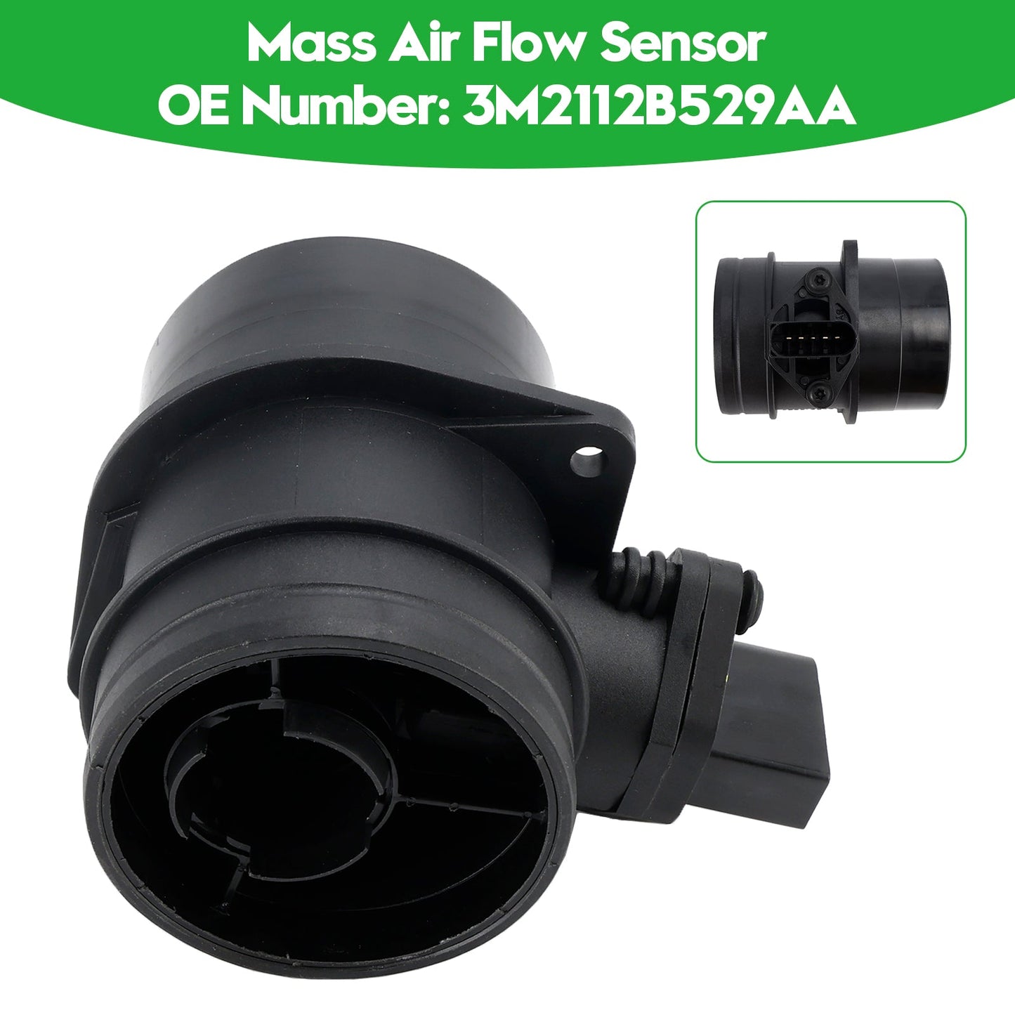 Mass Air Flow Sensor 3M2112B529AA For Ford VW Golf Audi A3 A4 Leon Octavia TDI