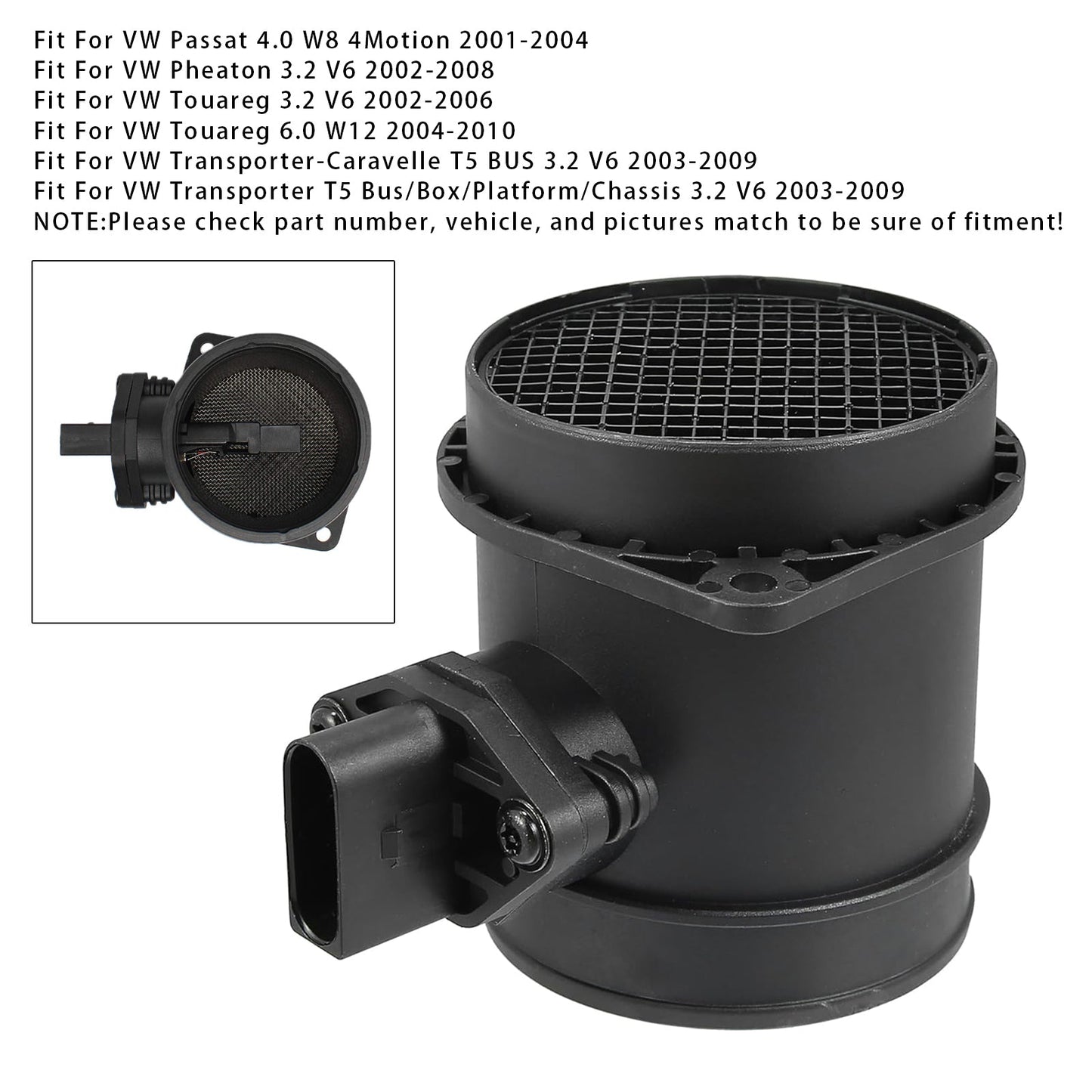 VW Golf MK5 Audi A3 TT 3.2 Bentley 0280218073 Mass Air Flow Meter Sensor