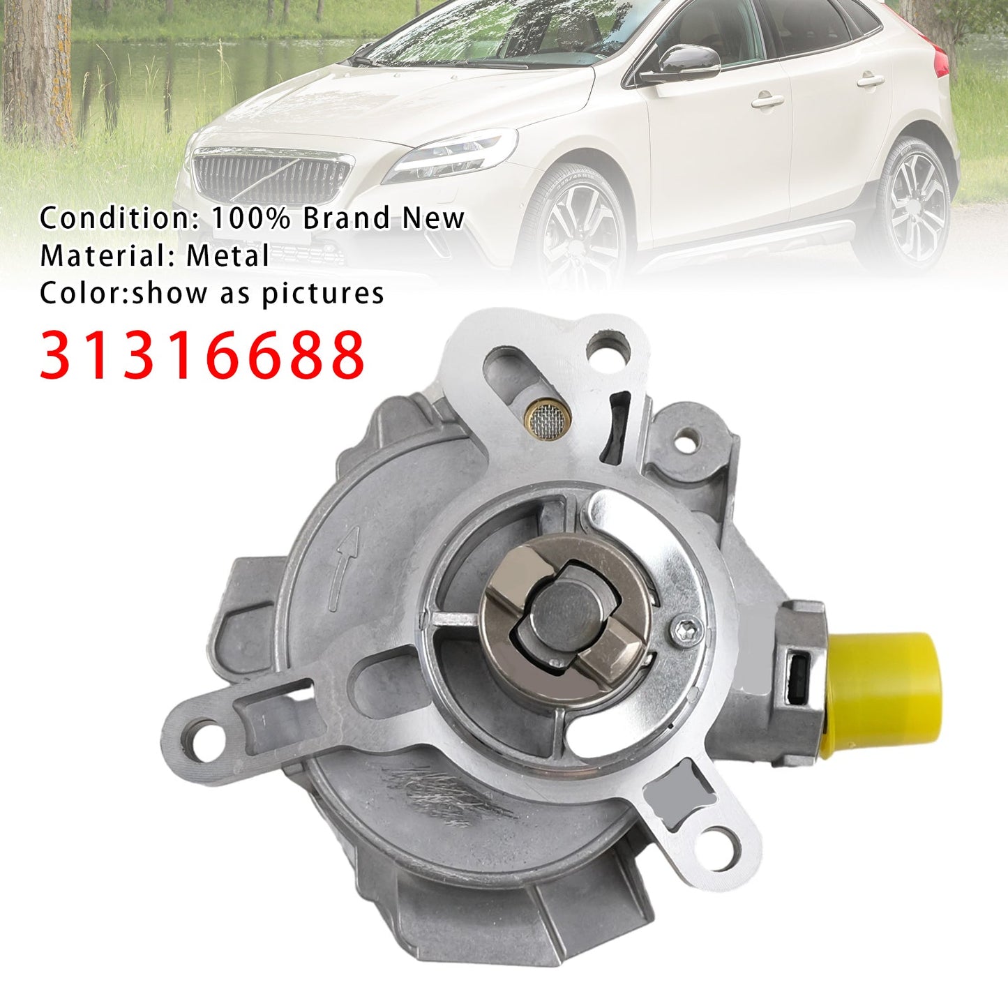 Vacuum Pump 31316688 For Volvo S60 S80 S90 V40 V60 V70 V90 XC40