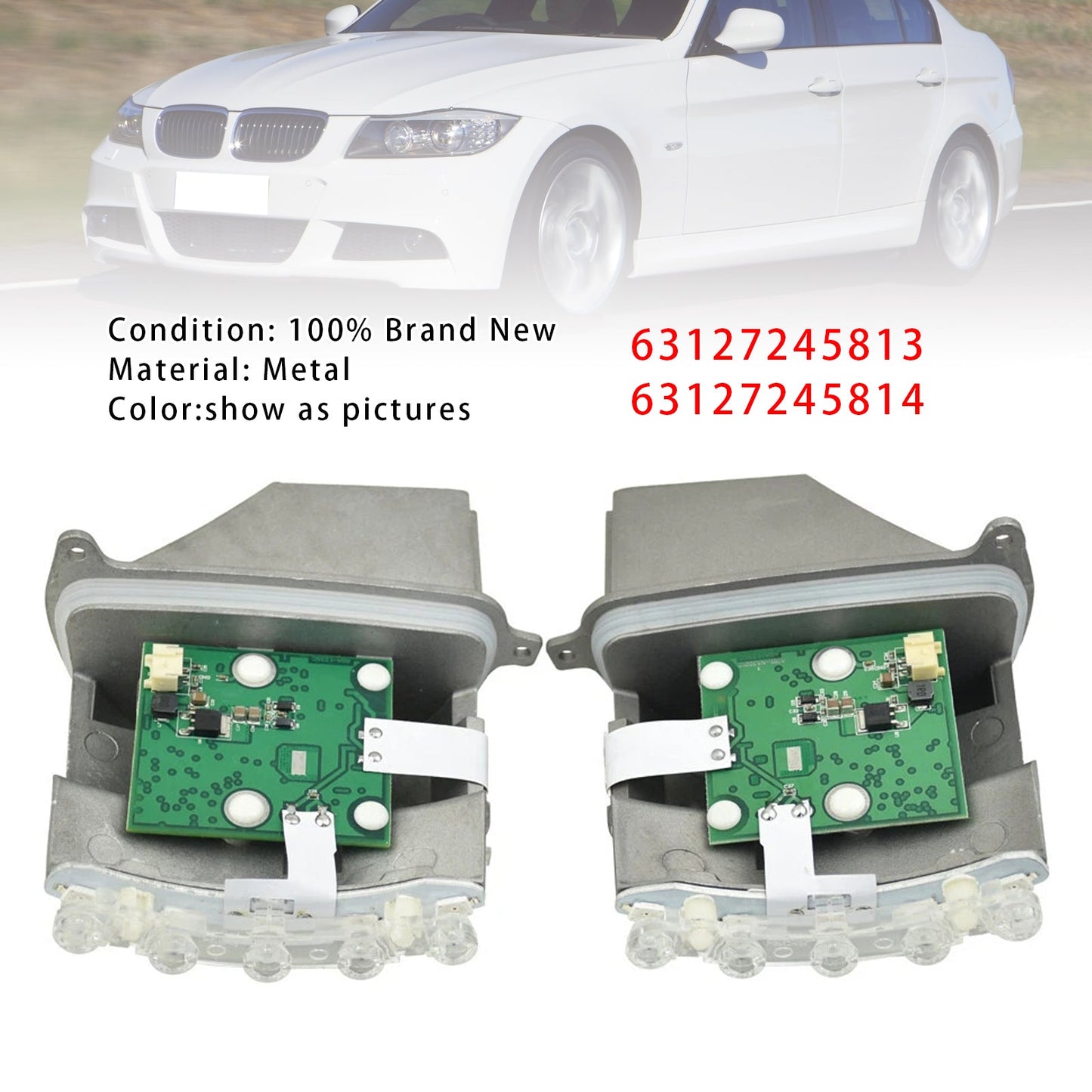 BMW 3 Series E90 E91 63127245813 63127245814 2x LED Turn Signal Headlight Control Unit Module