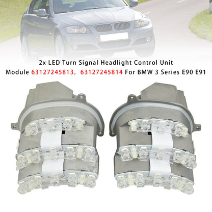 BMW 3 Series E90 E91 63127245813 63127245814 2x LED Turn Signal Headlight Control Unit Module