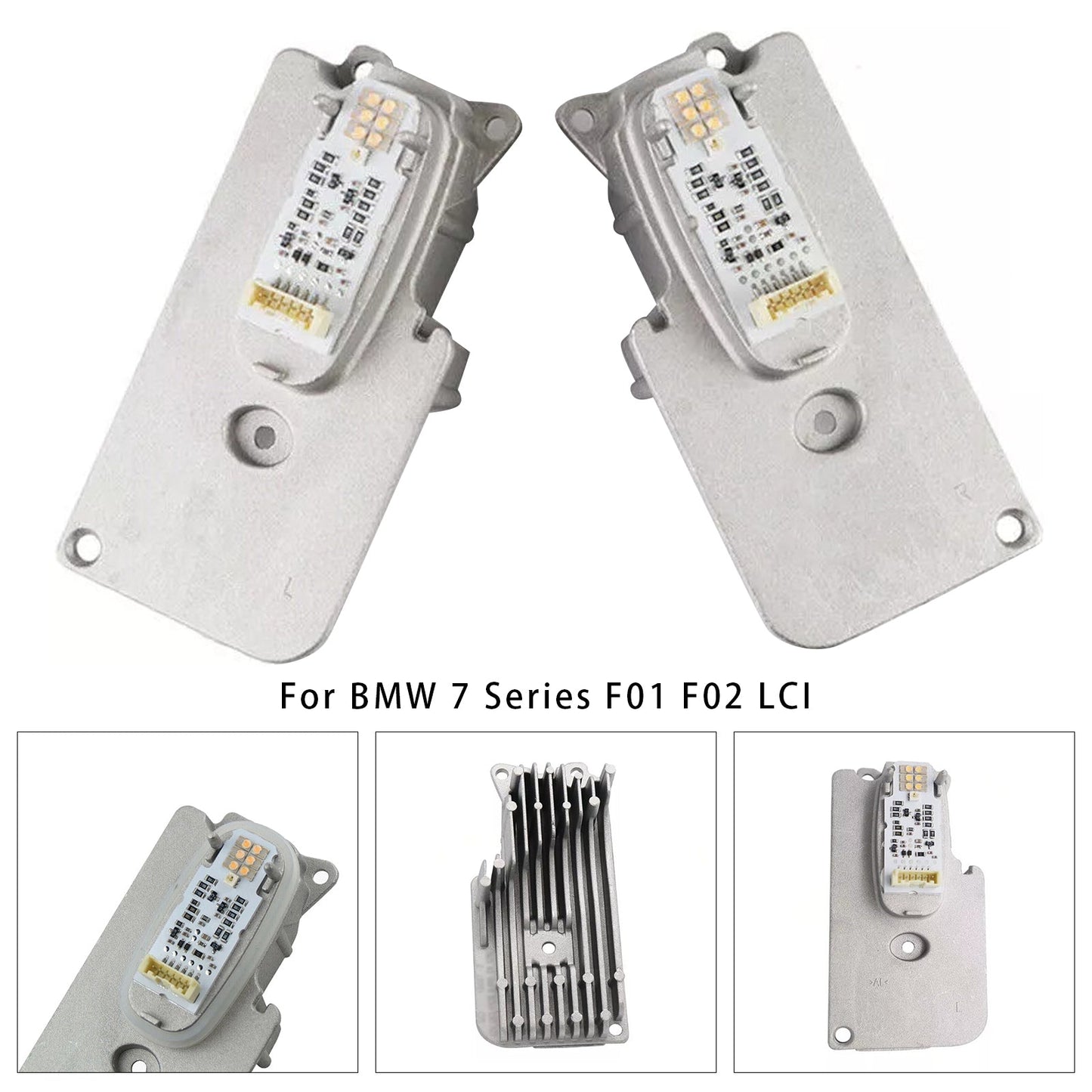 2X LED Headlight Module 63117339055 63117339056 For BMW 7 Series F01 F02 LCI
