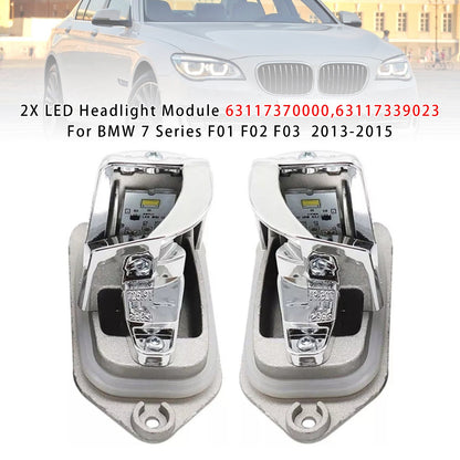 2X LED Headlight Module 63117370000,63117339023 For BMW 7 Series F01 F02 F03 2013-2015
