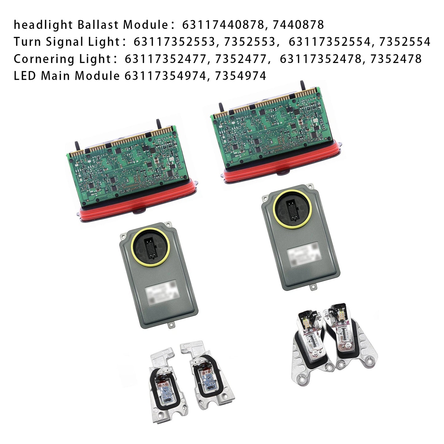 8PCS Left+Right Adaptive LED Headlight Control Module Set For BMW 5' F07 F10 F11