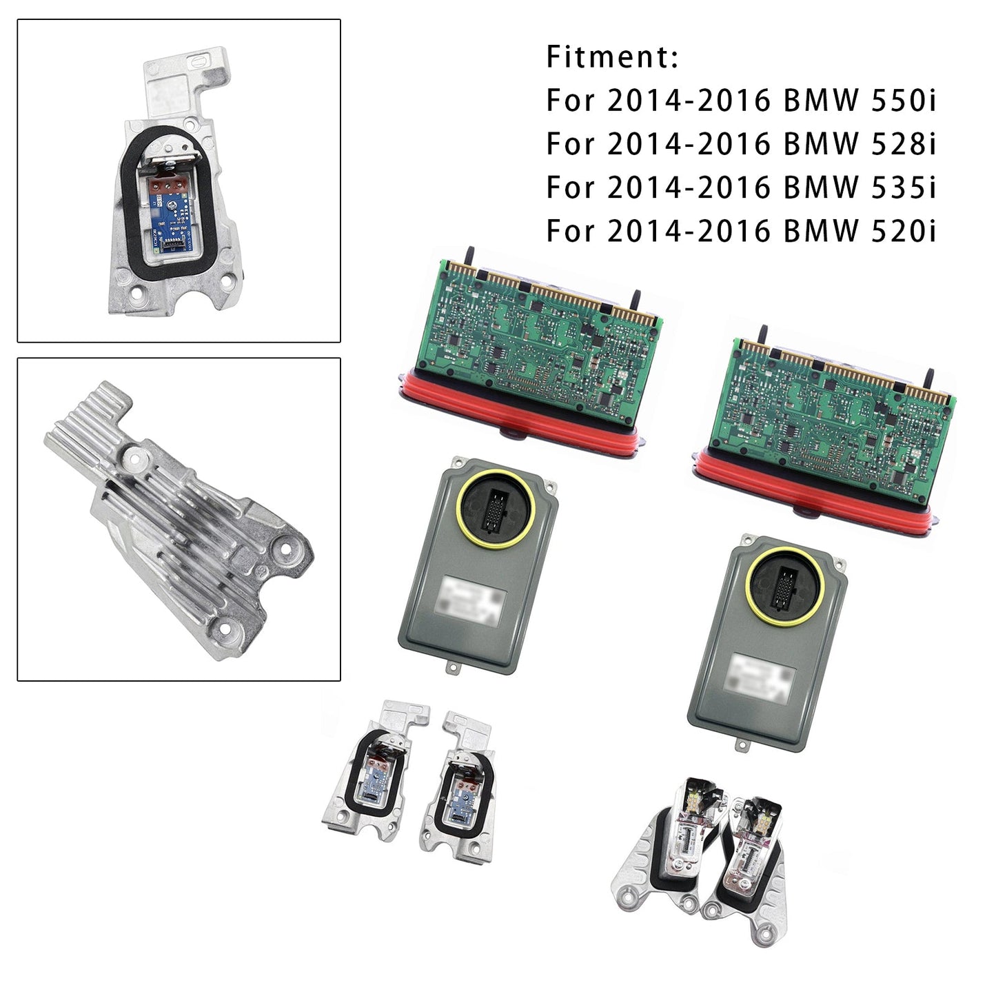8PCS Left+Right Adaptive LED Headlight Control Module Set For BMW 5' F07 F10 F11