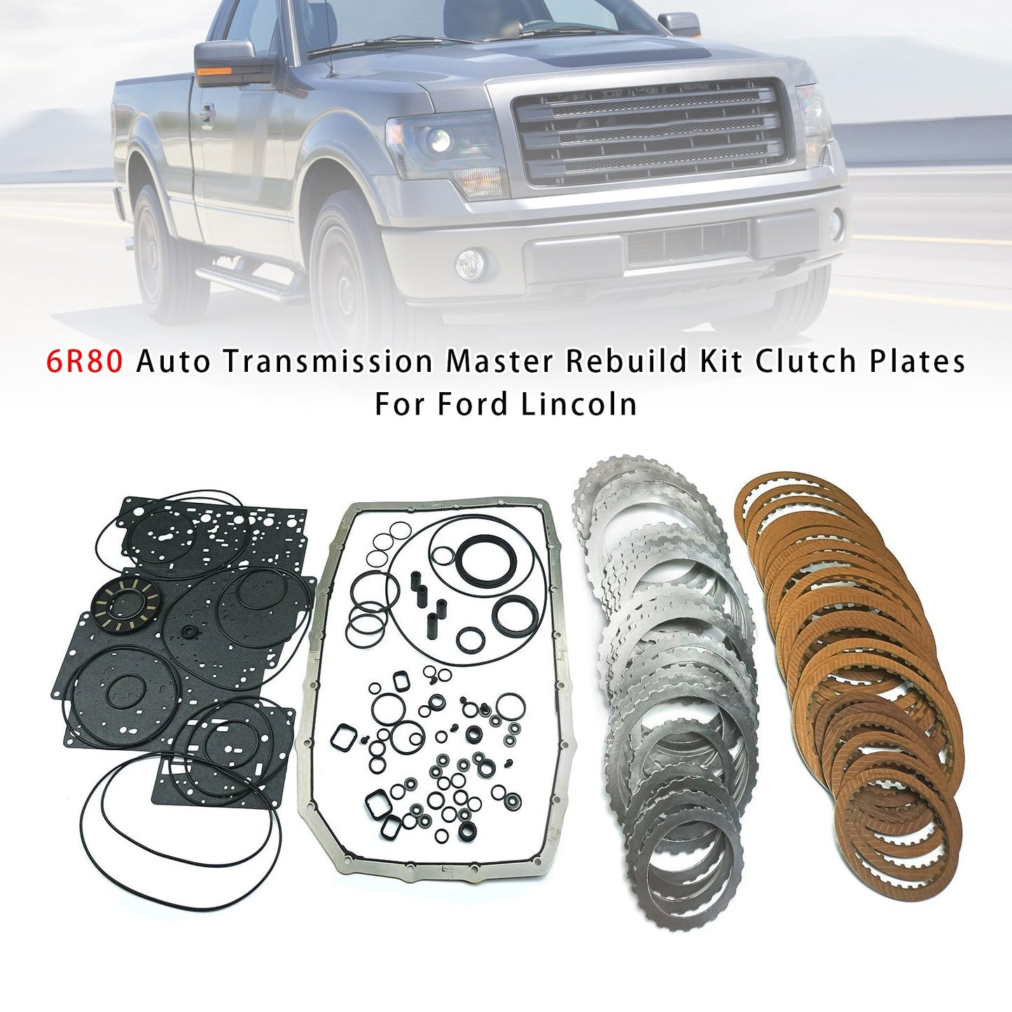 6R80 Auto Transmission Master Rebuild Kit Clutch Plates For Ford Lincoln
