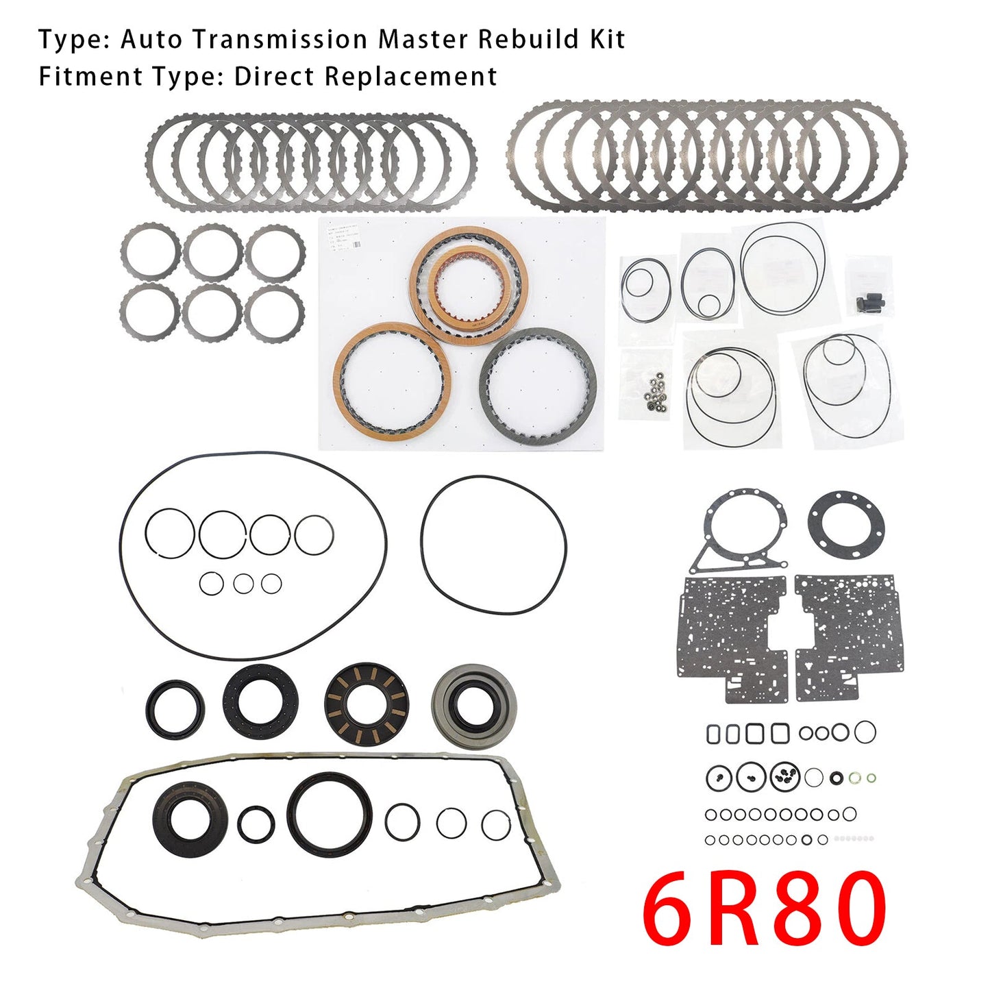 6R80 Auto Transmission Master Rebuild Kit Clutch Plates For Ford Lincoln