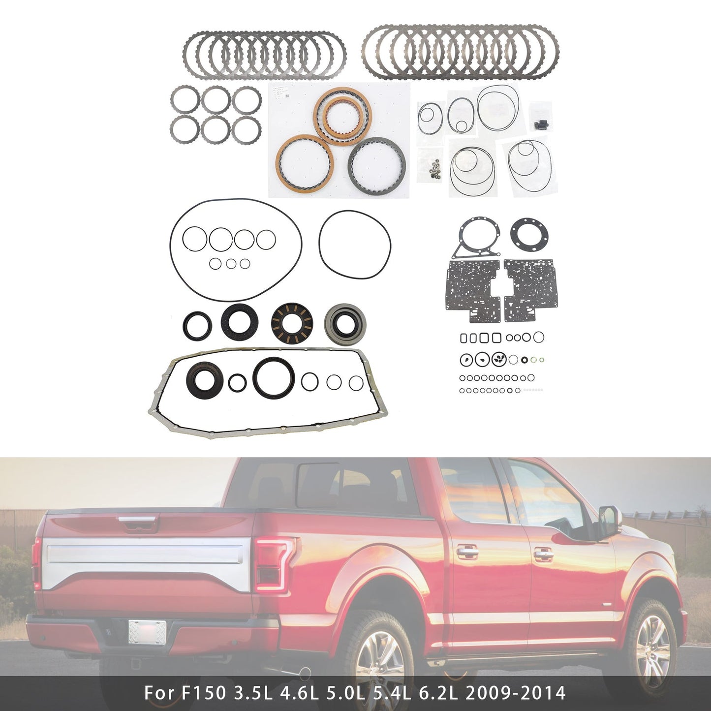 6R80 Auto Transmission Master Rebuild Kit Clutch Plates For Ford Lincoln