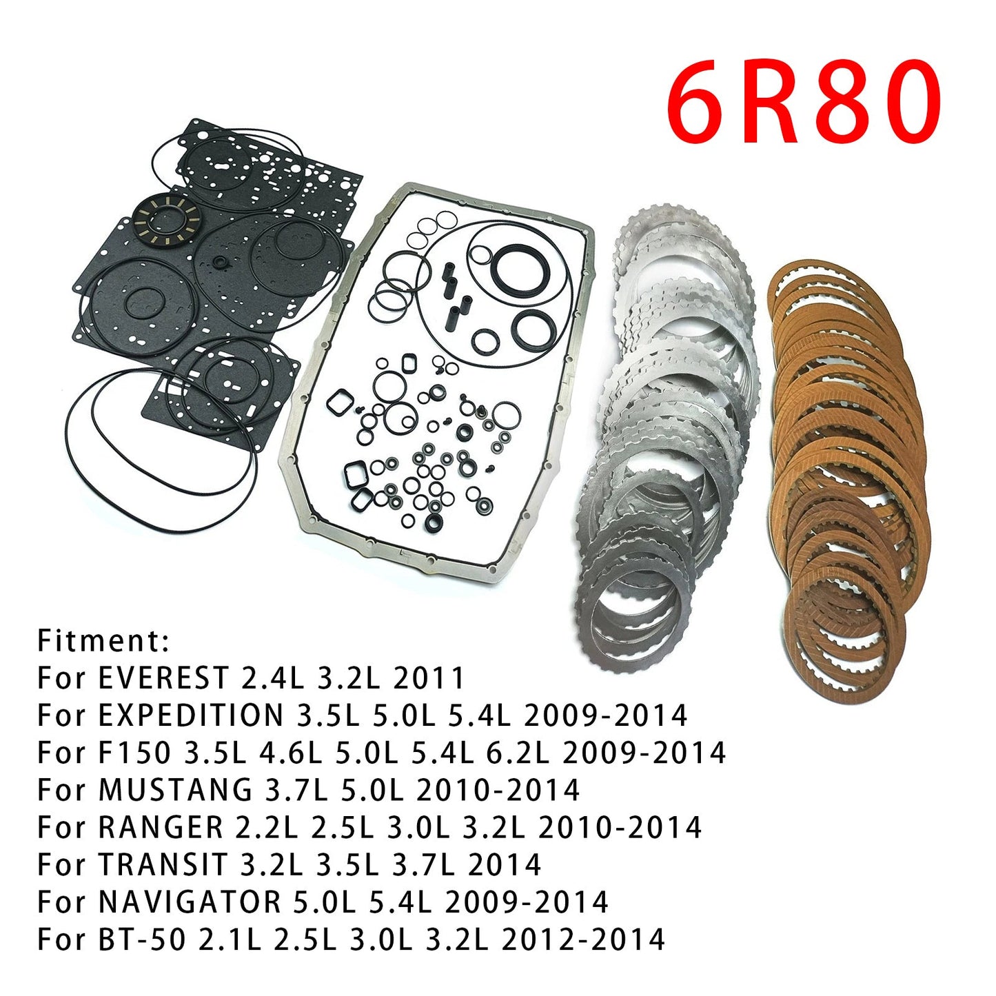 6R80 Auto Transmission Master Rebuild Kit Clutch Plates For Ford Lincoln