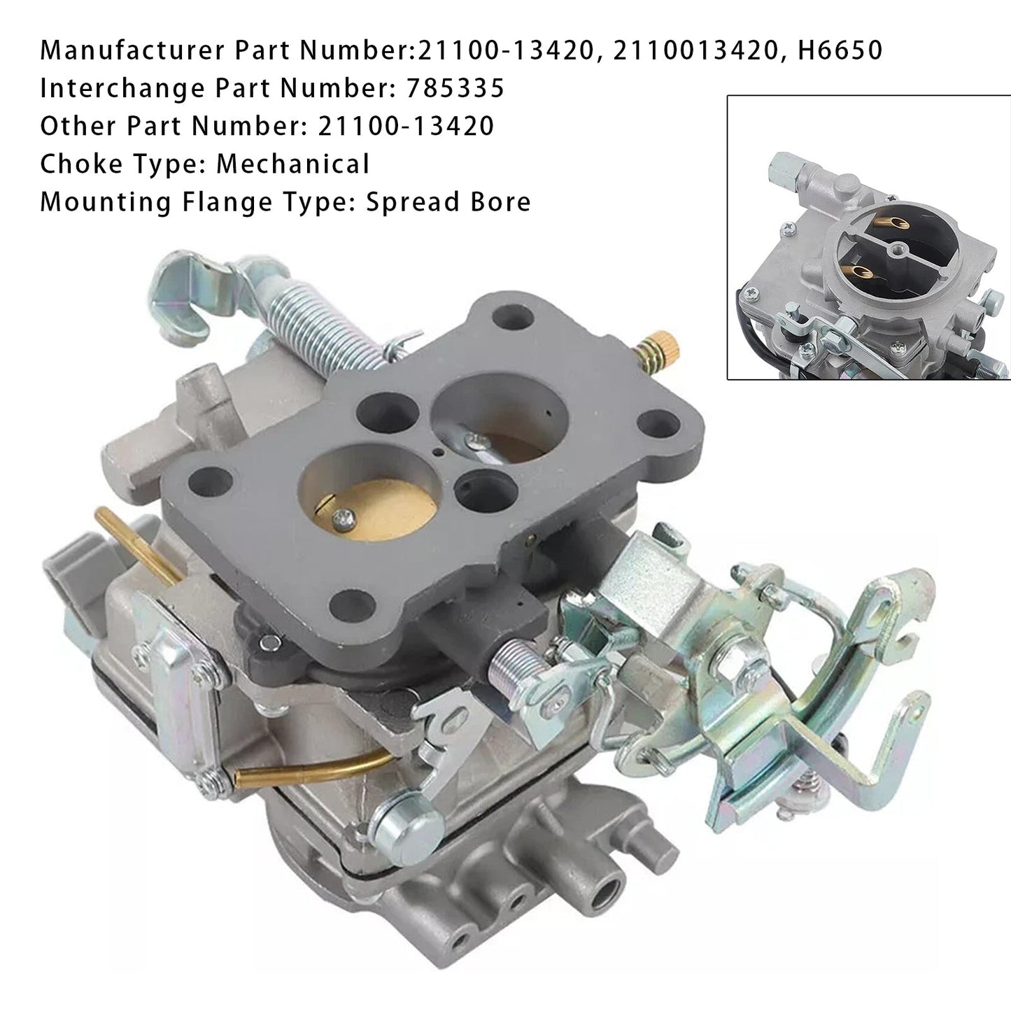 Toyota Liteace 1982-1985 Carburetor 21100-13420 H6650