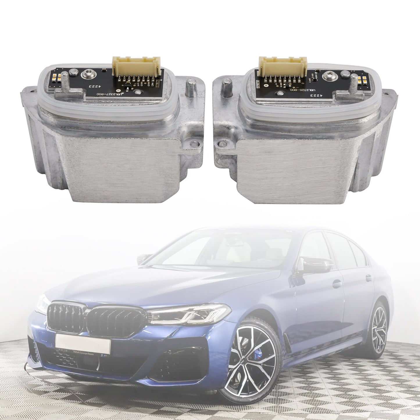 2PCS Adaptive LED Headlight Turn Signal Light 63117214942, 63117214941 For BMW 5' G30 G31 G38