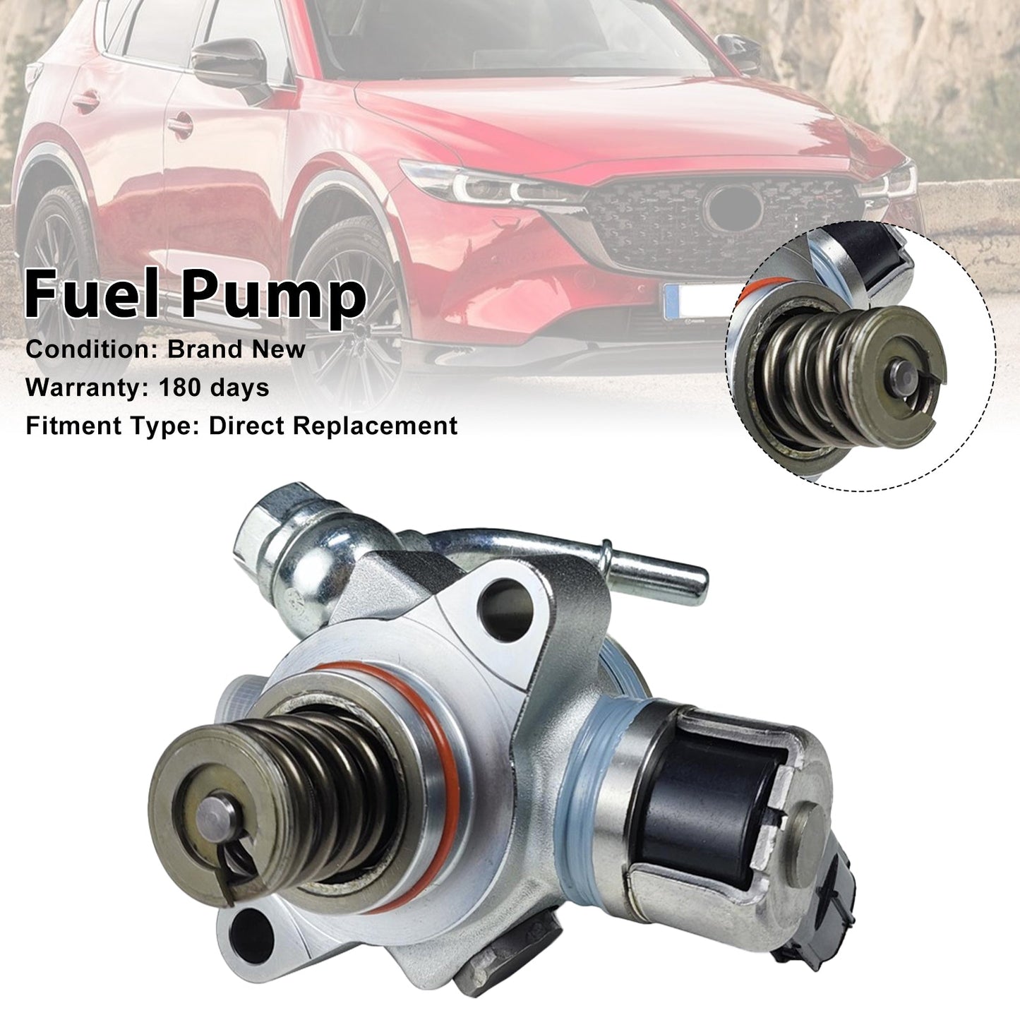 High Pressure Fuel Pump PYFB-20-3F0 Fit Mazda CX-3 2.0L 2019-2021 CX-30 CX-5 3 6