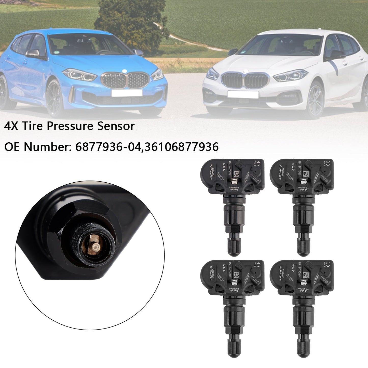 BMW 5 Series G30 G31 F40 3 Series G20 G21 6877936 4X Tire Pressure Sensor