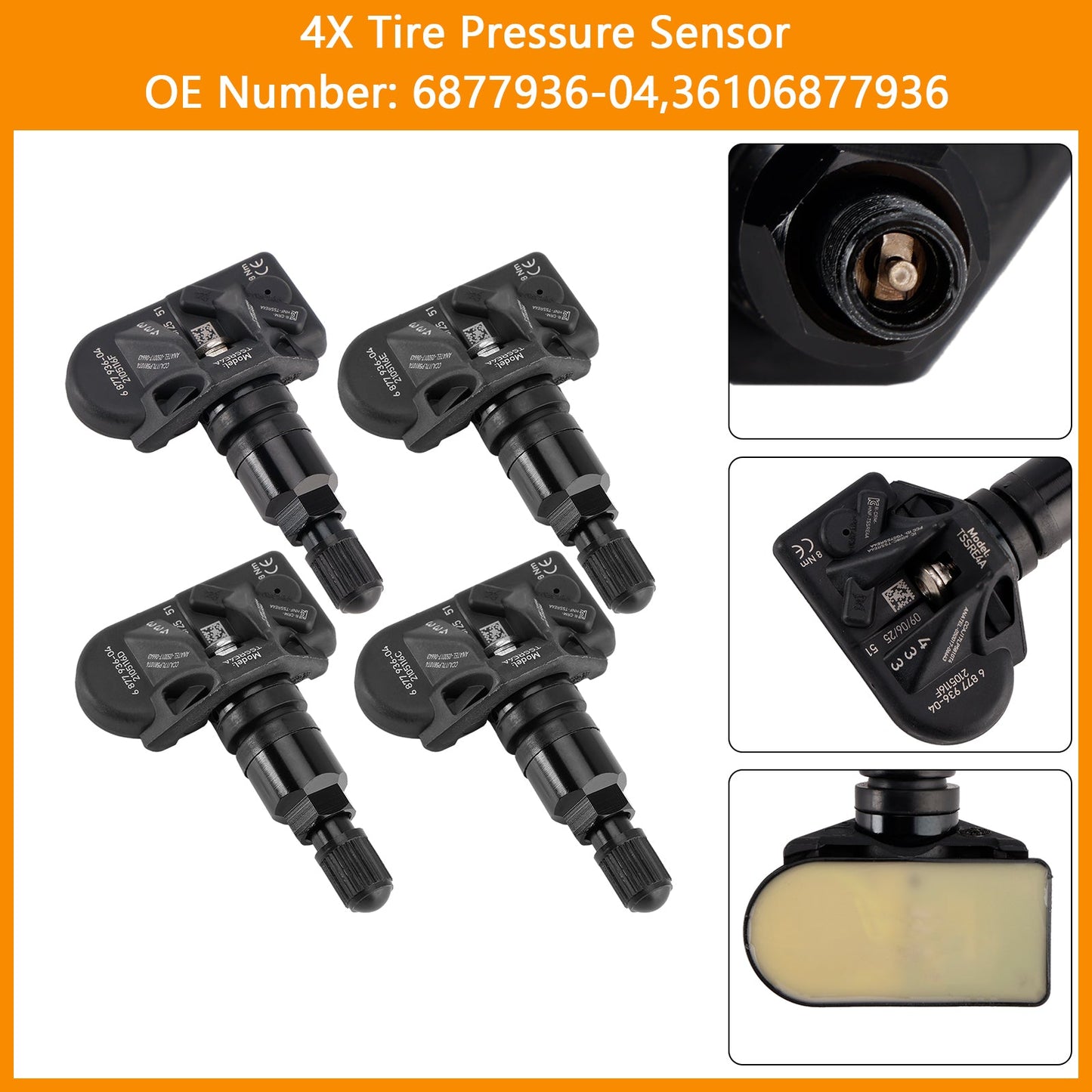 BMW 5 Series G30 G31 F40 3 Series G20 G21 6877936 4X Tire Pressure Sensor