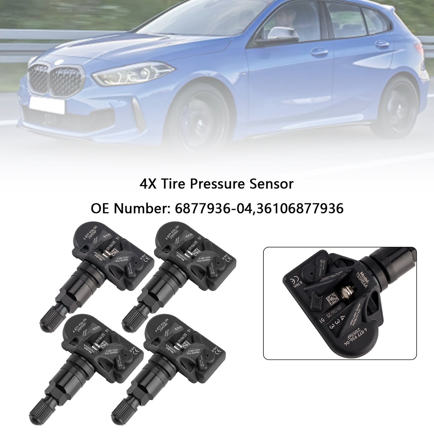 BMW 5 Series G30 G31 F40 3 Series G20 G21 6877936 4X Tire Pressure Sensor
