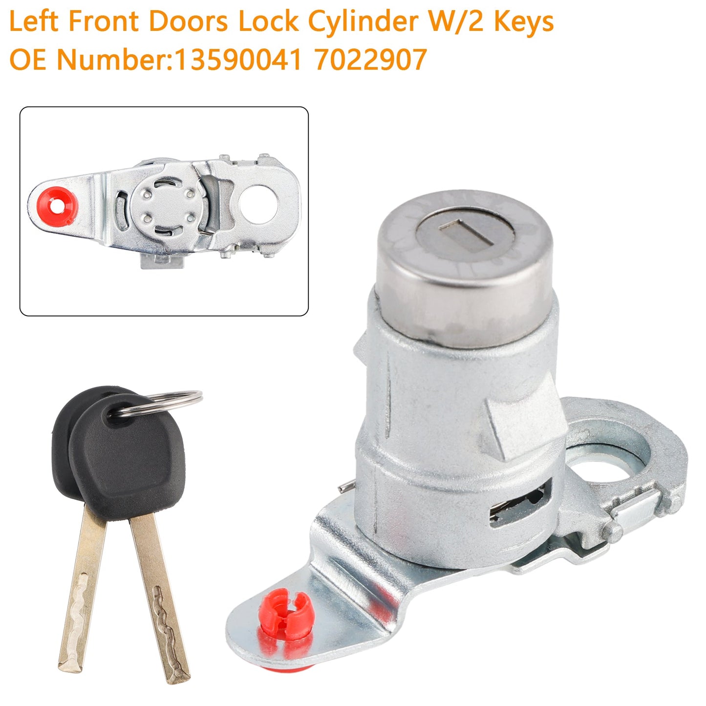Single Door Lock Cylinder W/2 Keys 13590041 7022907 For Chevy Camaro Tahoe