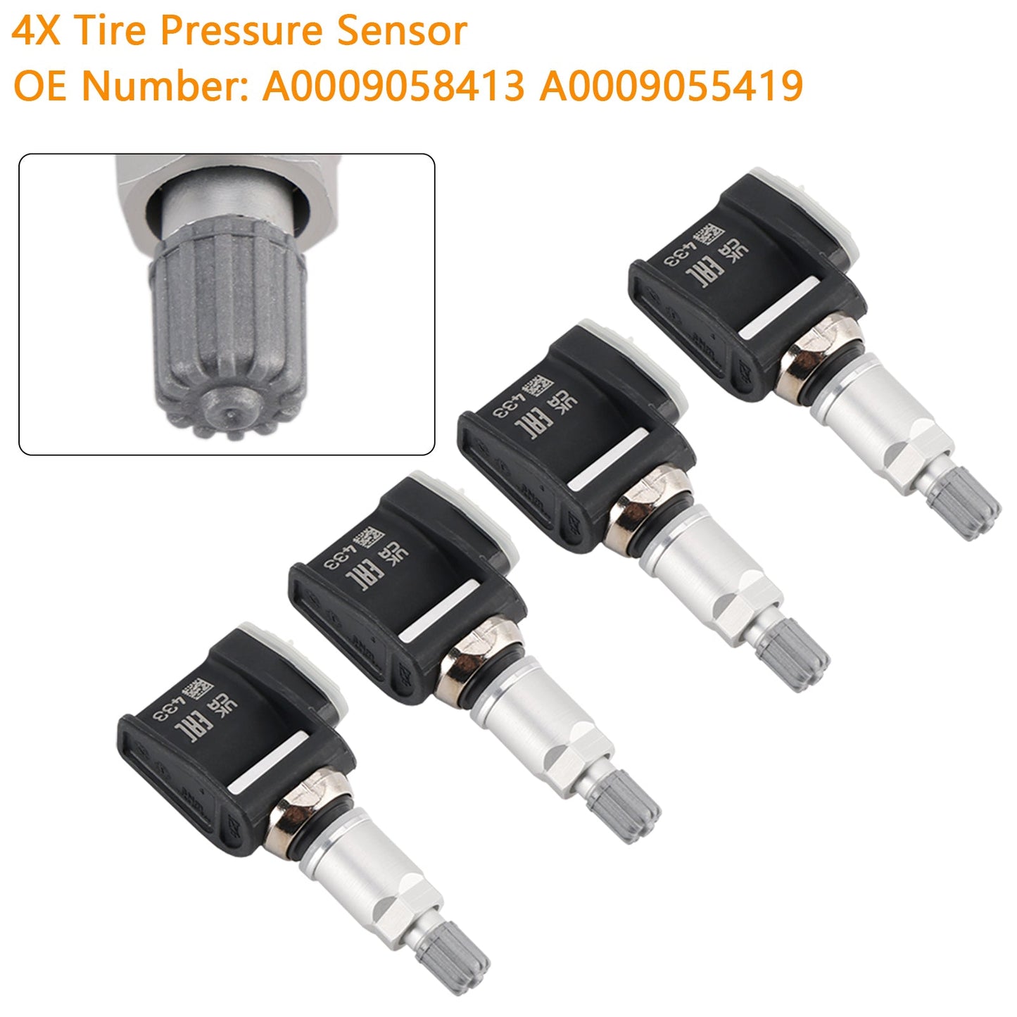 4x Tire Pressure Sensor A0009058413 A0009055419 For Mercedes E Class W214 S214