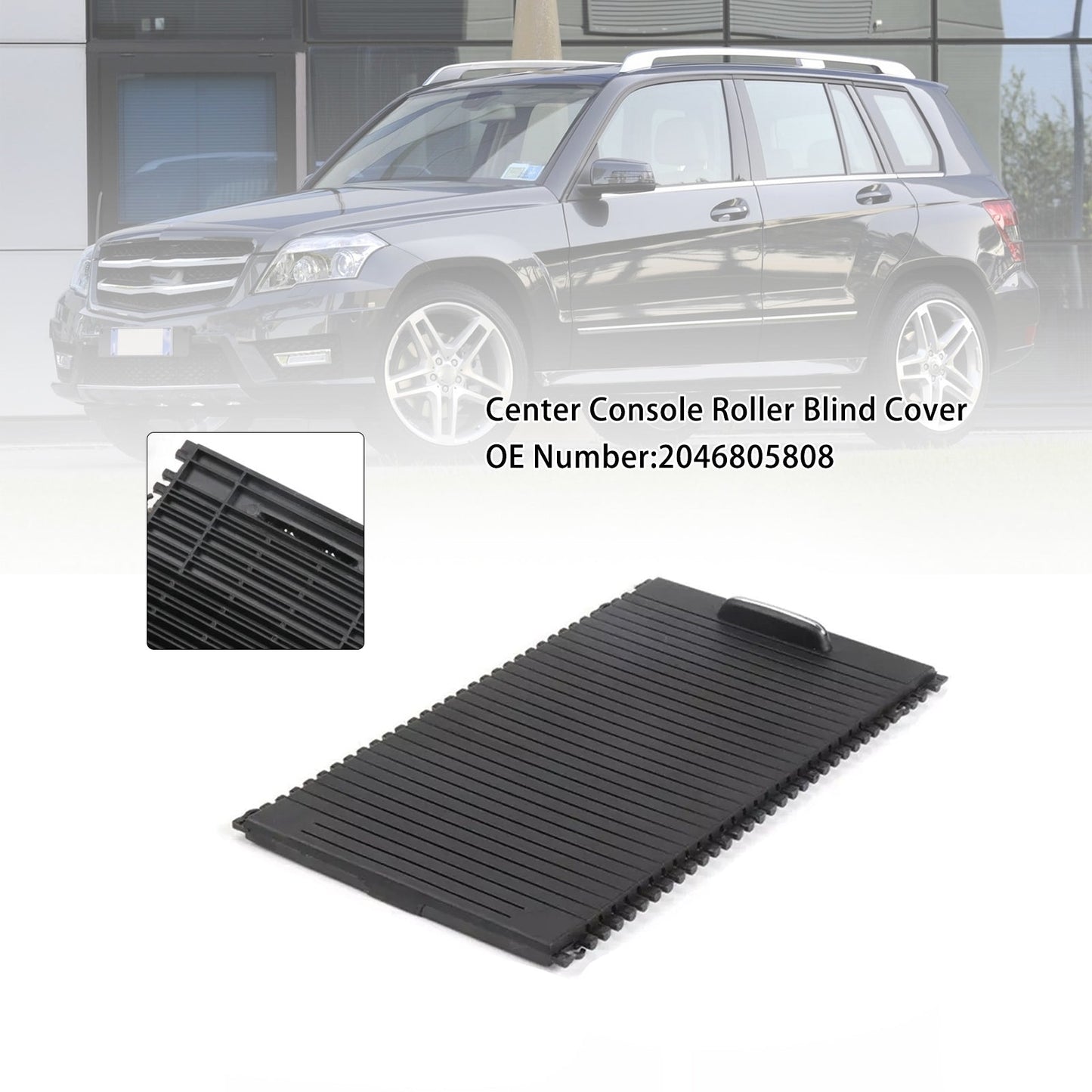 2008-2015 Mercedes Benz X204 GLK Center Console Roller Blind Cover Black 2046805808