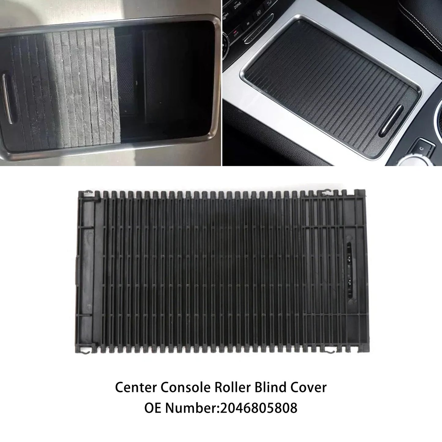 2008-2015 Mercedes Benz X204 GLK Center Console Roller Blind Cover Black 2046805808
