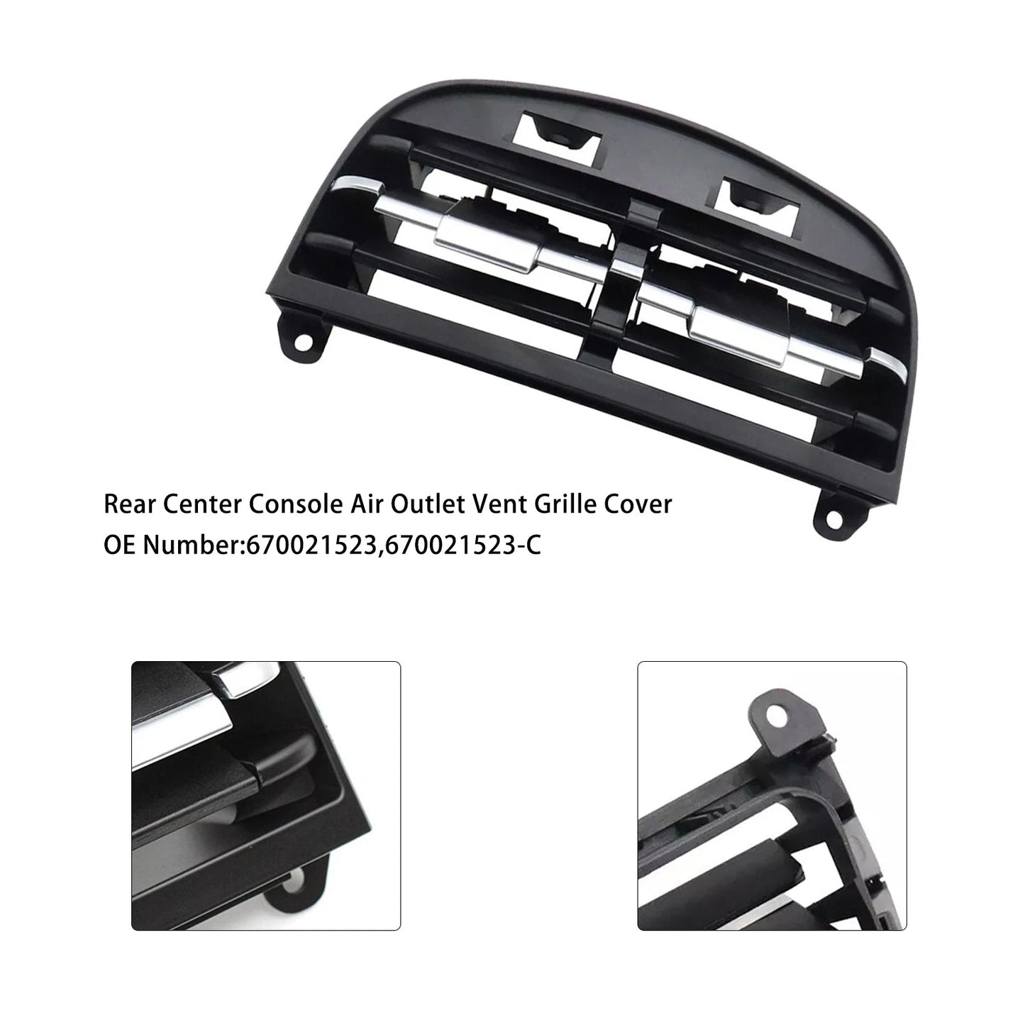 2014-2020 Maserati Ghibli 670021523 Rear Center Console Air Outlet Vent Grille Cover