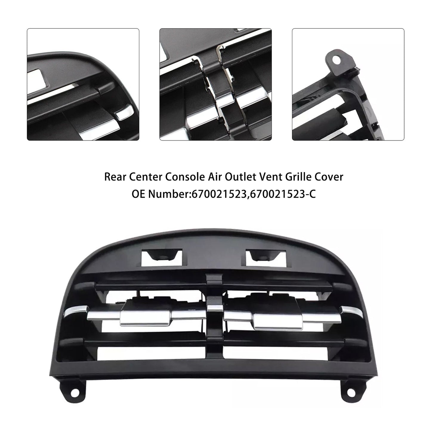 2014-2020 Maserati Ghibli 670021523 Rear Center Console Air Outlet Vent Grille Cover