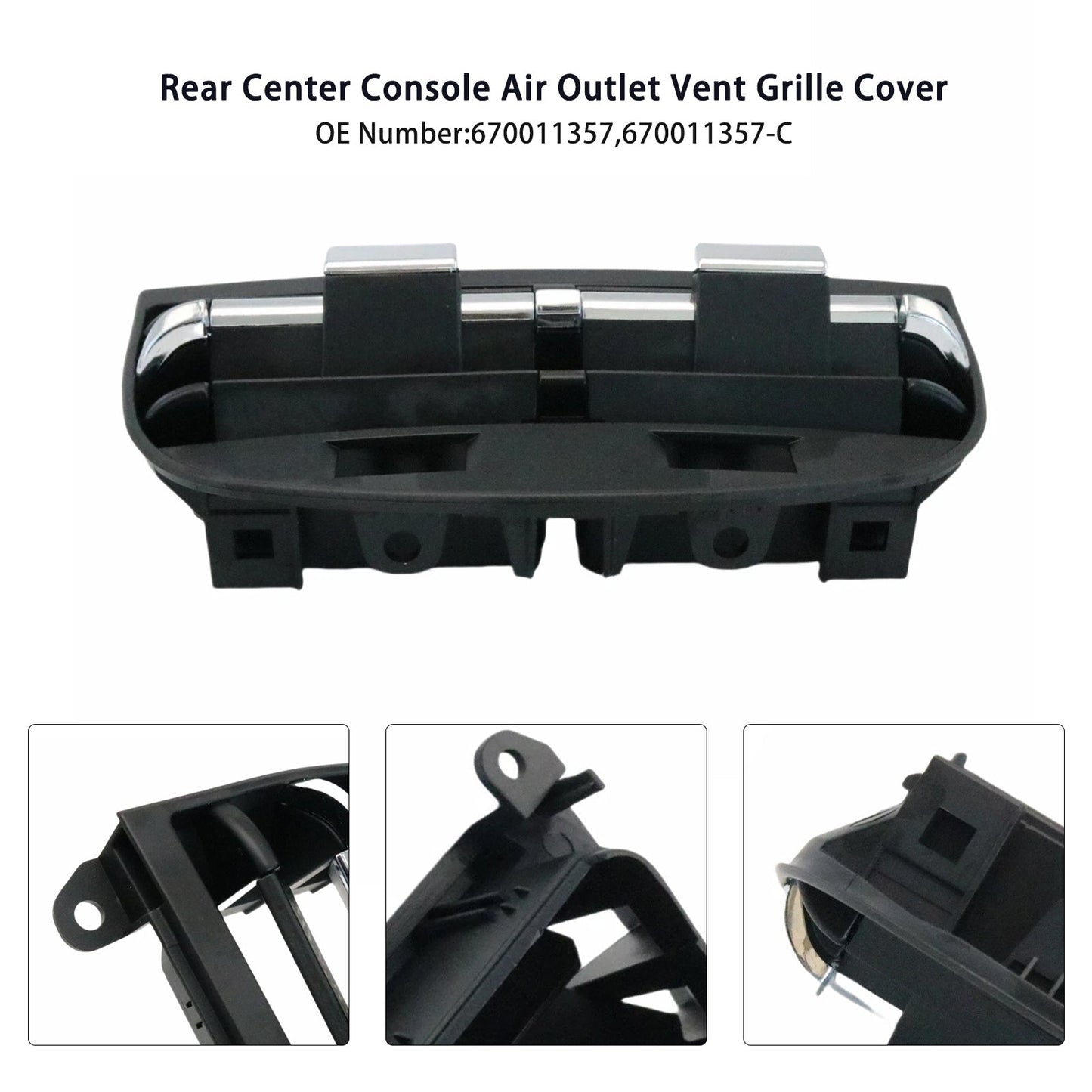 Maserati Quattroporte 2013-2020 670011357 Maserati Quattroporte 2013-2020 Rear Center Console Air Outlet Vent Grille Cover