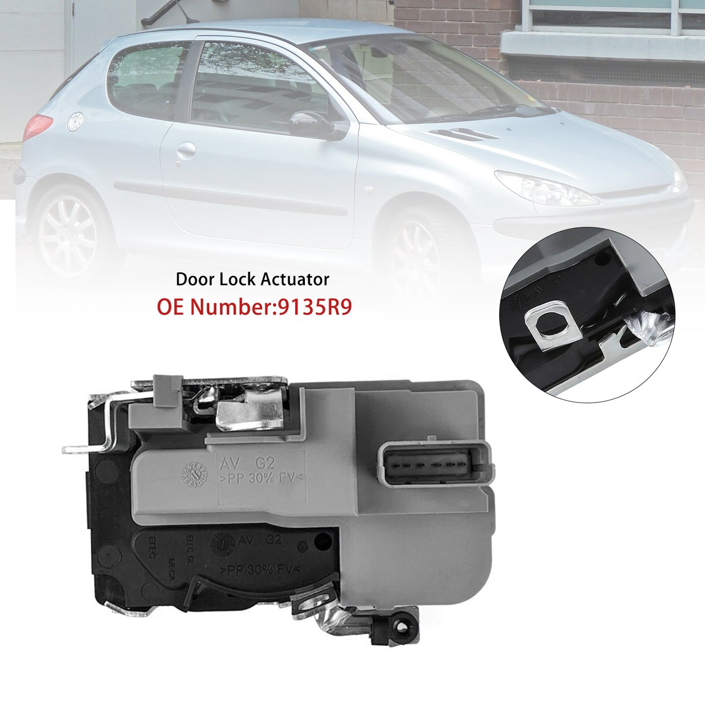 1998-2012 Peugeot 206 1998-2012 Front Left Driver Side Door Lock Actuator 9135R9