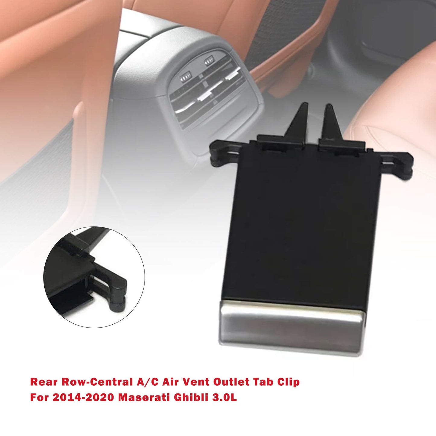 Maserati Ghibli 2014-2020 Rear Row-Central A/C Air Vent Outlet Tab Clip 670021523
