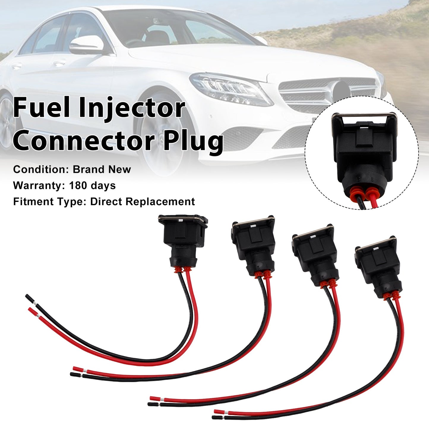 Daewoo 4-EV1 Fuel Injector Connector Plug Clip Pigtail Quick Disconnect