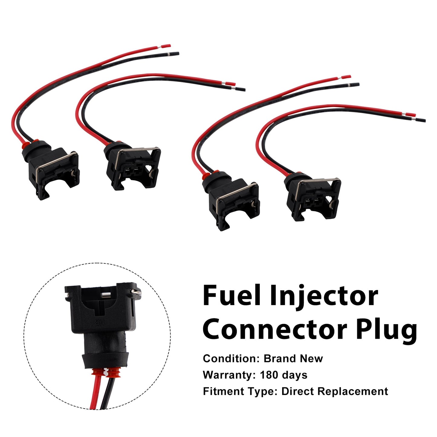 Daewoo 4-EV1 Fuel Injector Connector Plug Clip Pigtail Quick Disconnect