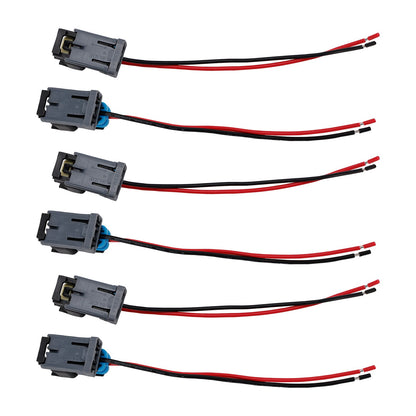 Chevy Ford 6PCS Fuel Injector Connector Pigtail Plug Wiring Harness