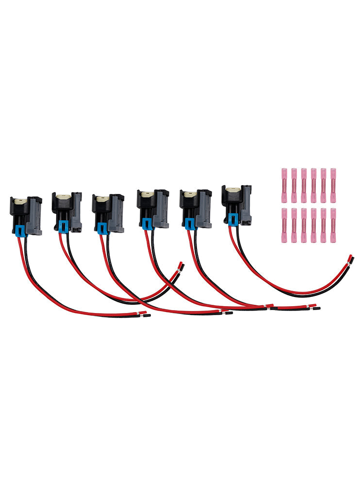 Chevy Ford 6PCS Fuel Injector Connector Pigtail Plug Wiring Harness