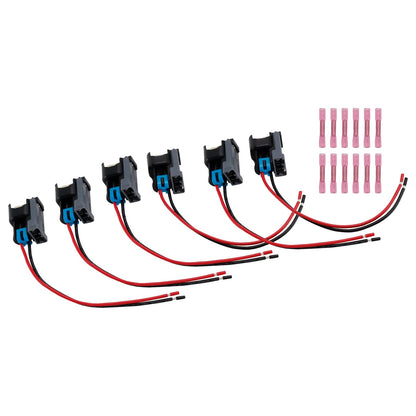 Chevy Ford 6PCS Fuel Injector Connector Pigtail Plug Wiring Harness