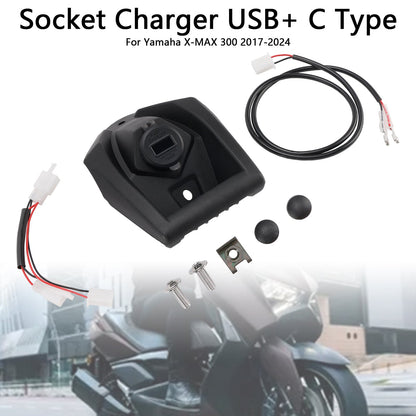 2017-2024 Yamaha X-MAX 300 Socket Charger USB+ C Type