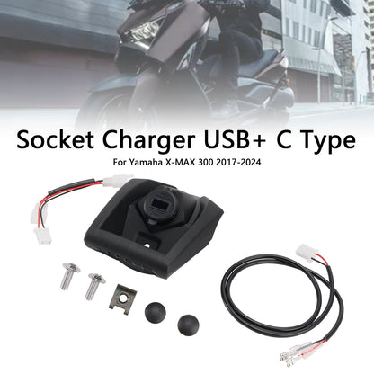 2017-2024 Yamaha X-MAX 300 Socket Charger USB+ C Type