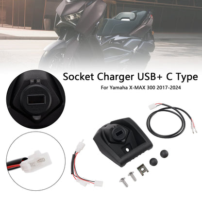 2017-2024 Yamaha X-MAX 300 Socket Charger USB+ C Type