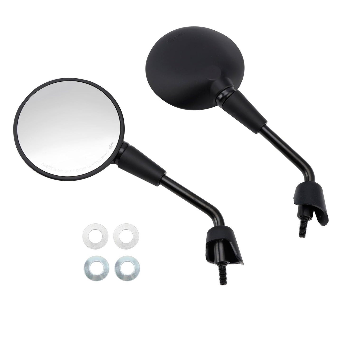 Vespa Primavera 50 125 150 Rearview Mirrors Left and Right M8 Shorty Black