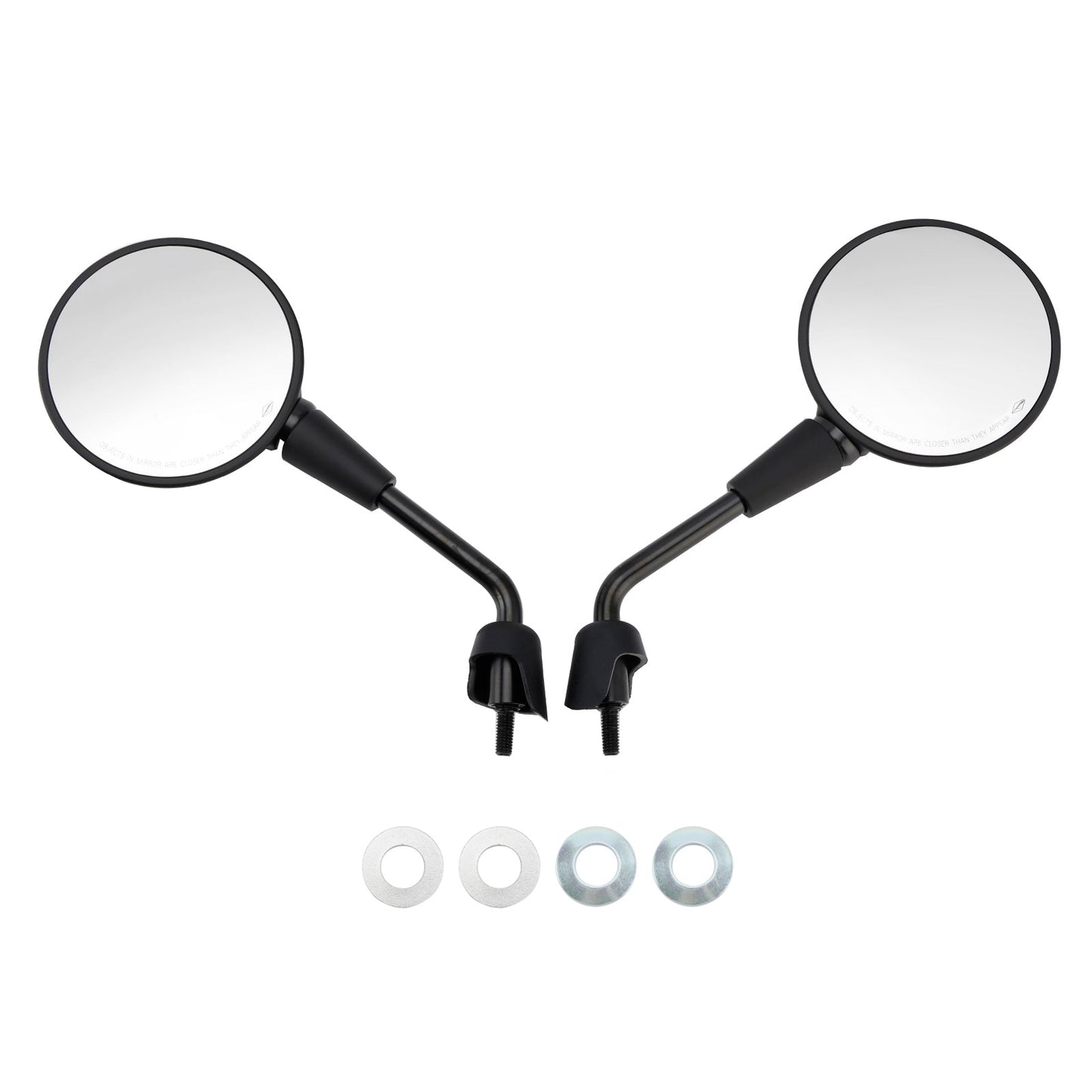 Vespa Primavera 50 125 150 Rearview Mirrors Left and Right M8 Shorty Black