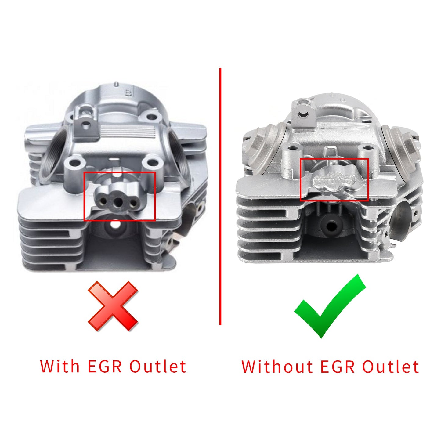 Yamaha YBR 125 YBR125 Complete Engine Cylinder Head without EGR Outlet 5VL-E1111-11