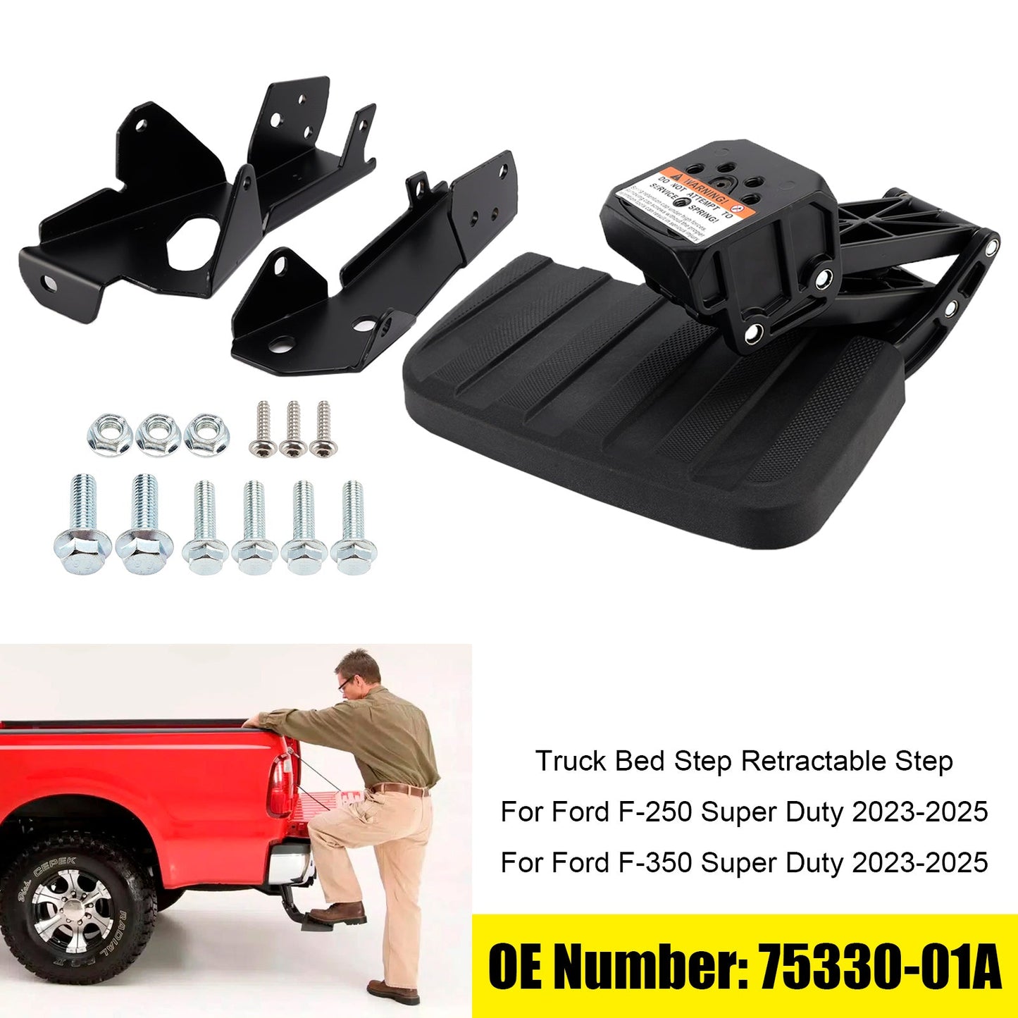 2023-2025 F250 F350 Super Duty Ford Truck Bed Step Retractable Step 75330-01A