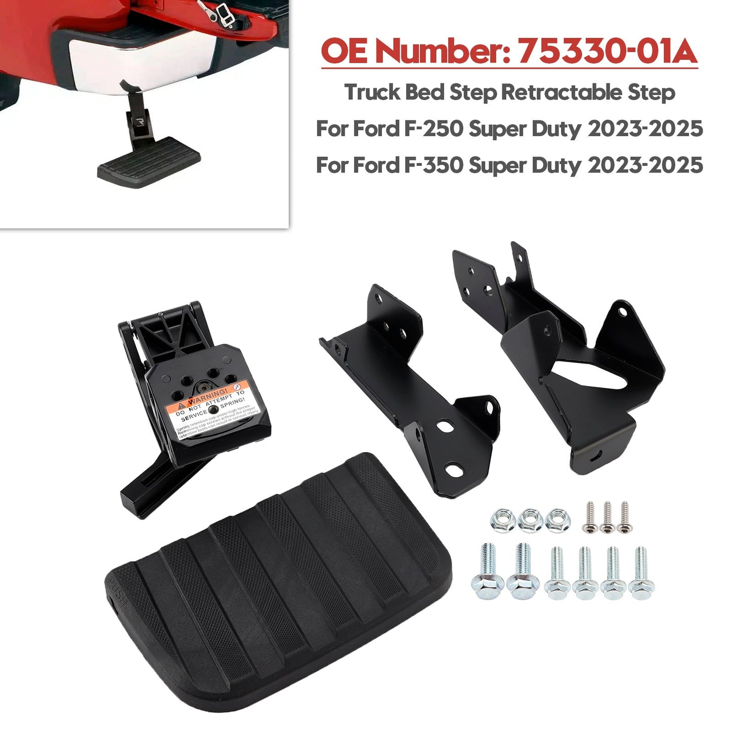 2023-2025 F250 F350 Super Duty Ford Truck Bed Step Retractable Step 75330-01A