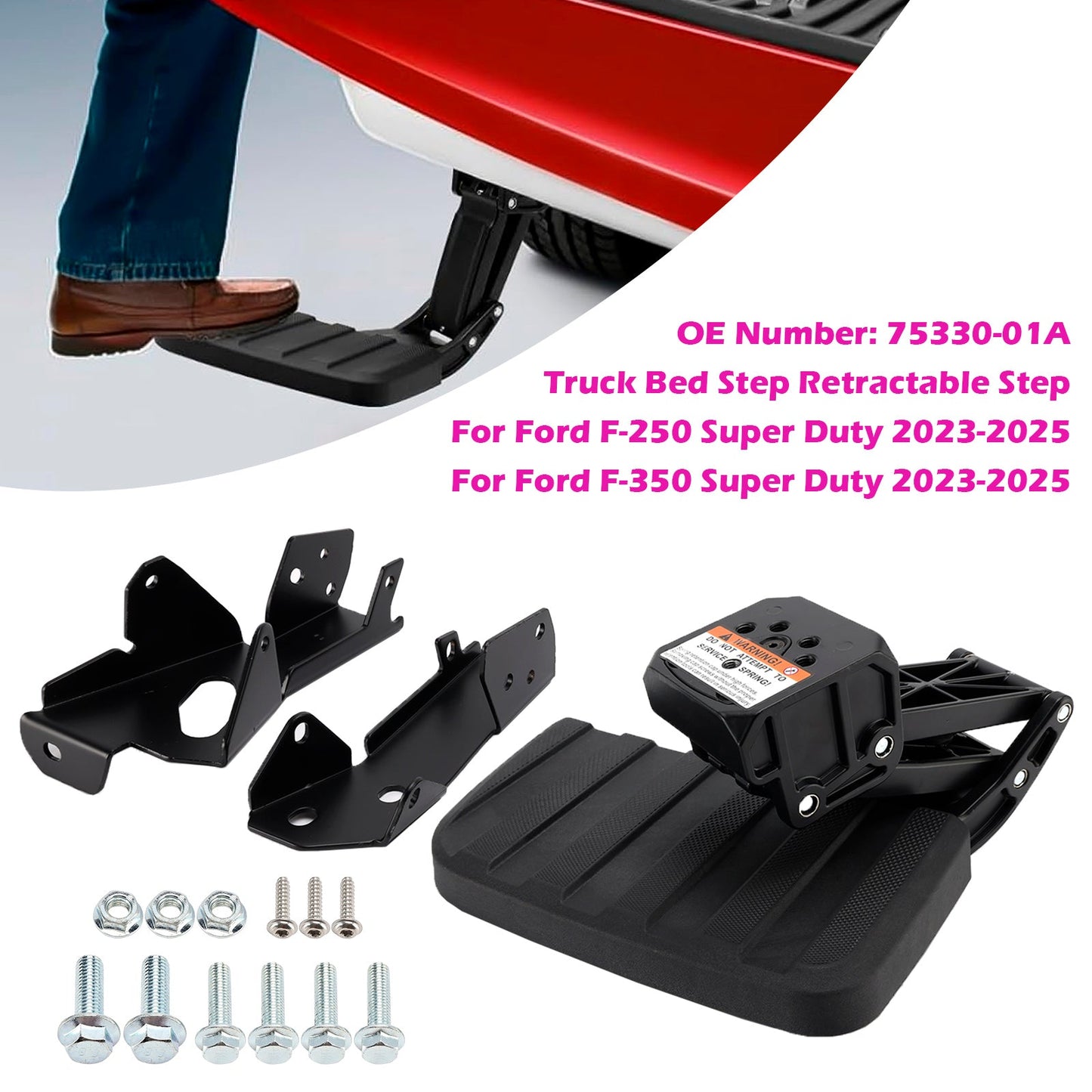 2023-2025 F250 F350 Super Duty Ford Truck Bed Step Retractable Step 75330-01A