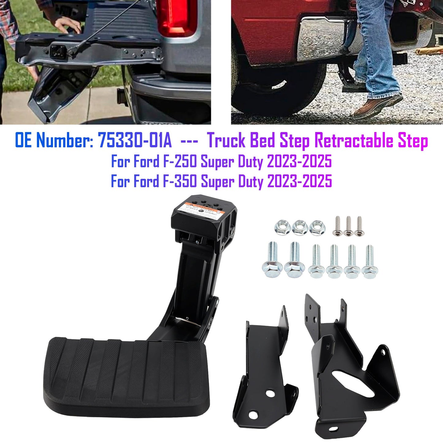 2023-2025 F250 F350 Super Duty Ford Truck Bed Step Retractable Step 75330-01A